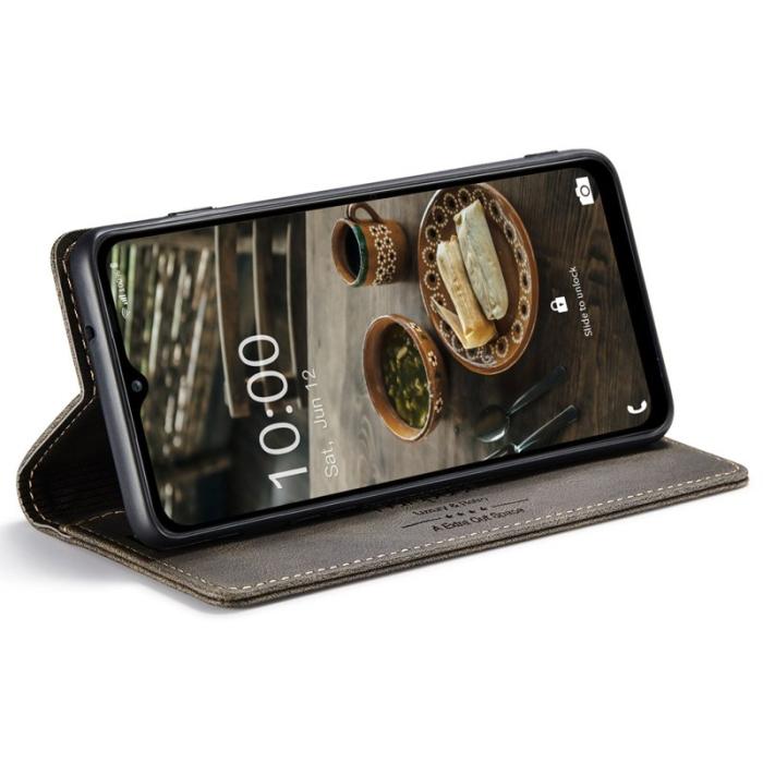 AUTSPACE - AUTSPACE A01 Fodral för Samsung Galaxy M53 5G - Konstläder - Kaffe
