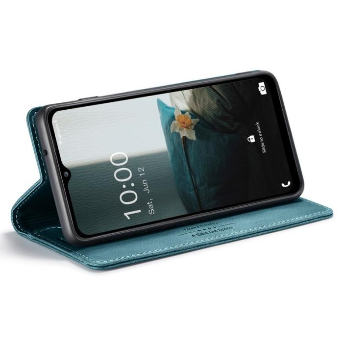 AUTSPACE - AUTSPACE A01 Fodral för Samsung Galaxy M53 5G - Matte PU Läder - Blå