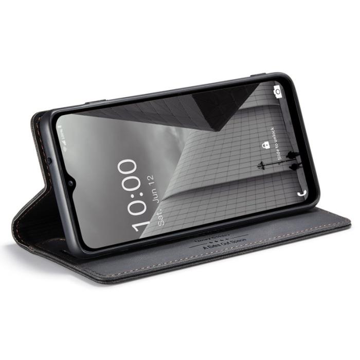 AUTSPACE - AUTSPACE A01 Fodral för Samsung Galaxy M53 5G - Svart PU Läder