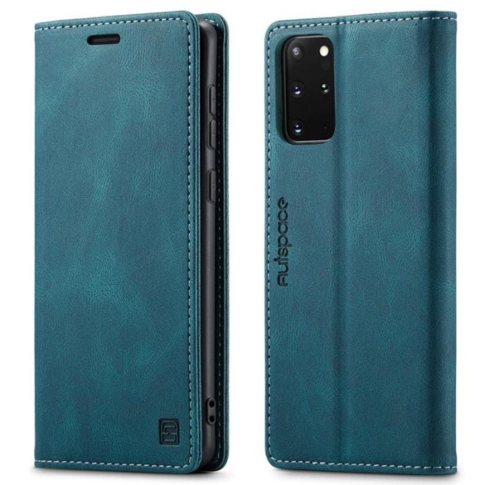 AUTSPACE - AUTSPACE A01 Fodral för Samsung Galaxy S20 Plus PU Läder - Blå