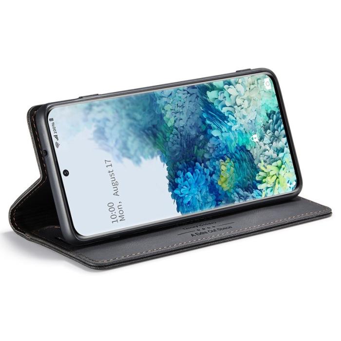 AUTSPACE - AUTSPACE A01 Fodral för Samsung Galaxy S20 Plus PU Läder - Svart