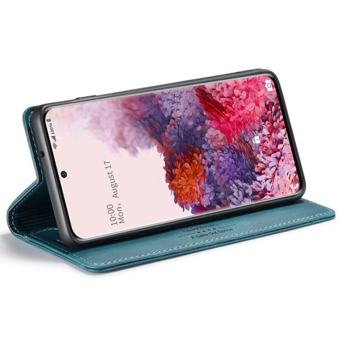 AUTSPACE - AUTSPACE A01 Fodral för Samsung Galaxy S20 PU Läder - Blå