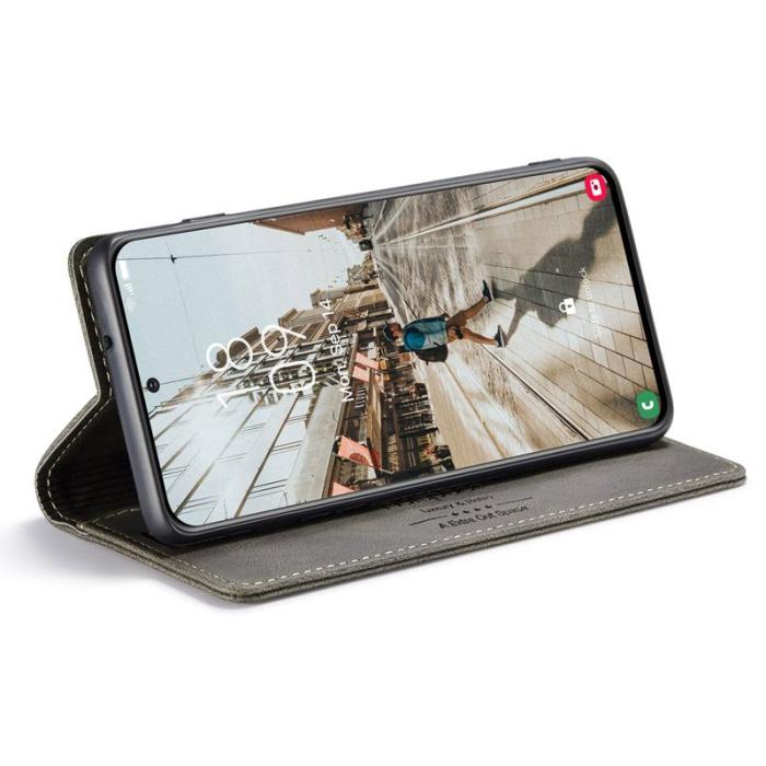 AUTSPACE - AUTSPACE A01 Fodral för Samsung Galaxy S21 FE 5G - PU Läder - Kaffe