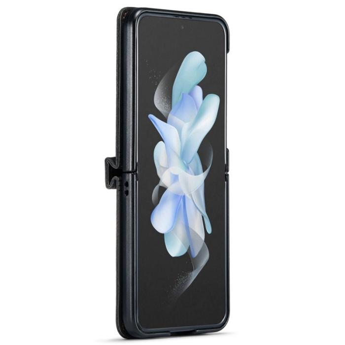 AUTSPACE - AUTSPACE A01 Fodral för Samsung Galaxy Z Flip4 PU Läder - Svart