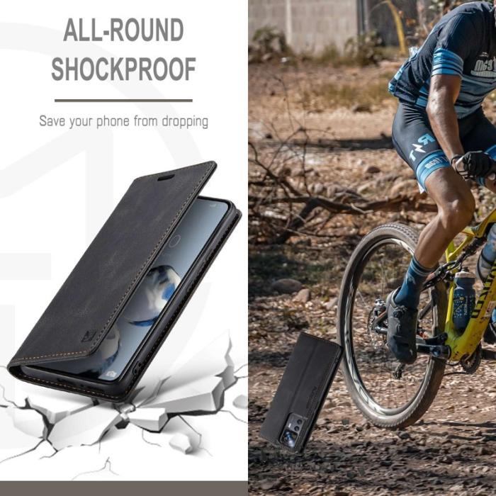 AUTSPACE - AUTSPACE A01 Fodral för Xiaomi 12T 5G - Äkta läder - Svart