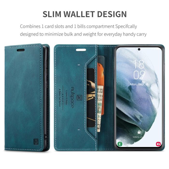 AUTSPACE - AUTSPACE A01 Fodral i Äkta läder - Retro Matte - Blå