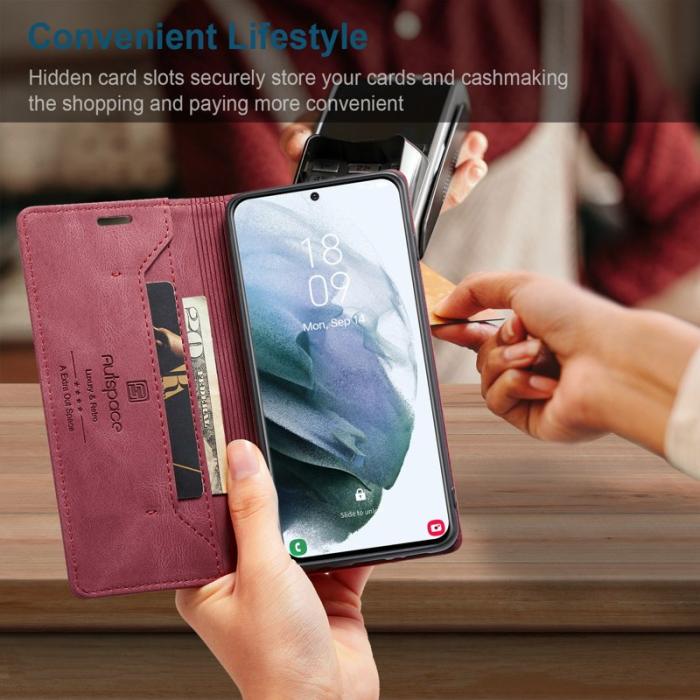 AUTSPACE - AUTSPACE A01 Fodral i Äkta läder - Retro Matte - Röd