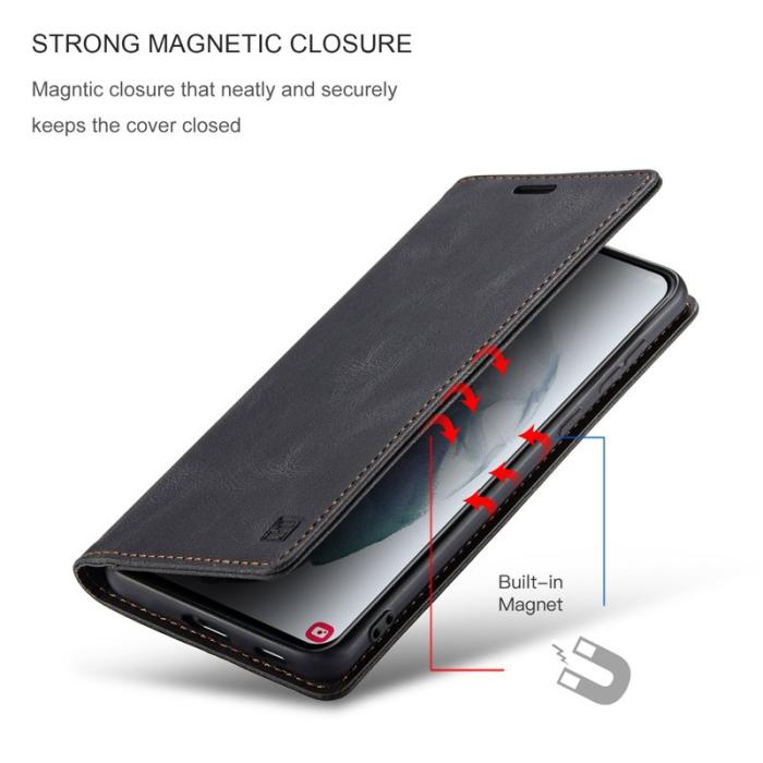 AUTSPACE - AUTSPACE A01 Fodral i Äkta Läder - Retro Matte - Svart