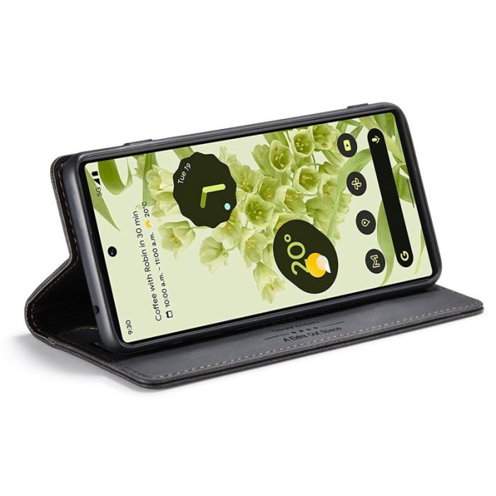 AUTSPACE - AUTSPACE A01 Google Pixel 6 Fodral PU Läder - Svart