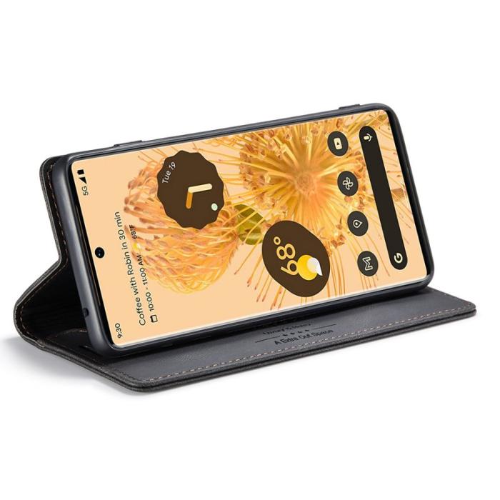 AUTSPACE - AUTSPACE A01 Google Pixel 6 Pro Fodral PU Läder - Svart