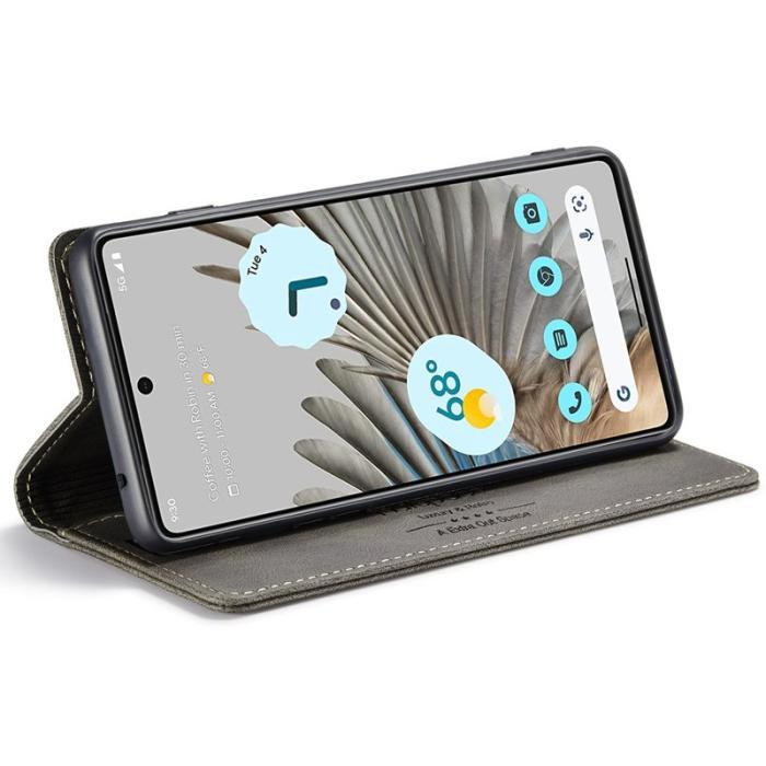 AUTSPACE - AUTSPACE A01 Google Pixel 7 Pro Fodral - Retro Matte PU Läder - Coffee