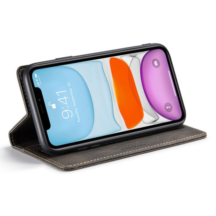 AUTSPACE - AUTSPACE A01 iPhone 11 Pro Max Fodral PU Läder - Kaffe