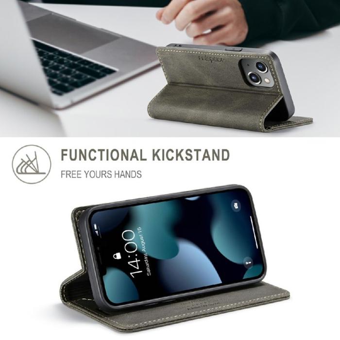 AUTSPACE - AUTSPACE A01 iPhone 13 mini Skal Äkta läder - Brun