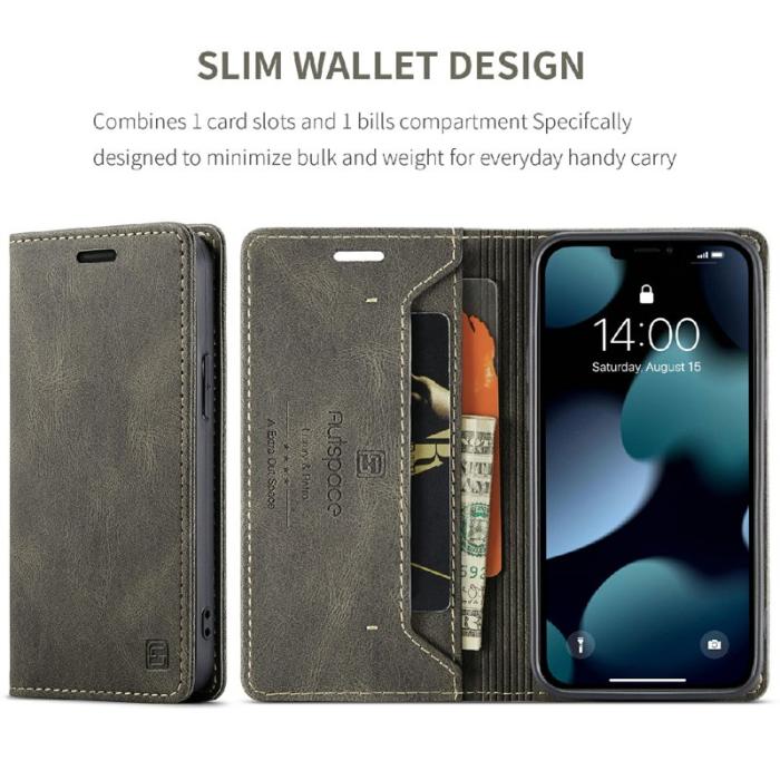 AUTSPACE - AUTSPACE A01 iPhone 13 mini Skal Äkta läder - Brun