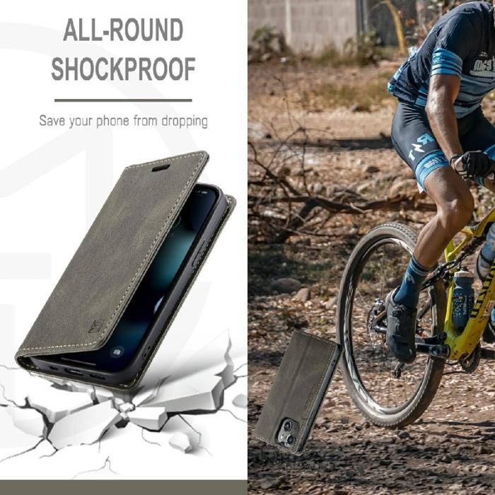 AUTSPACE - AUTSPACE A01 iPhone 13 mini Skal Äkta läder - Brun