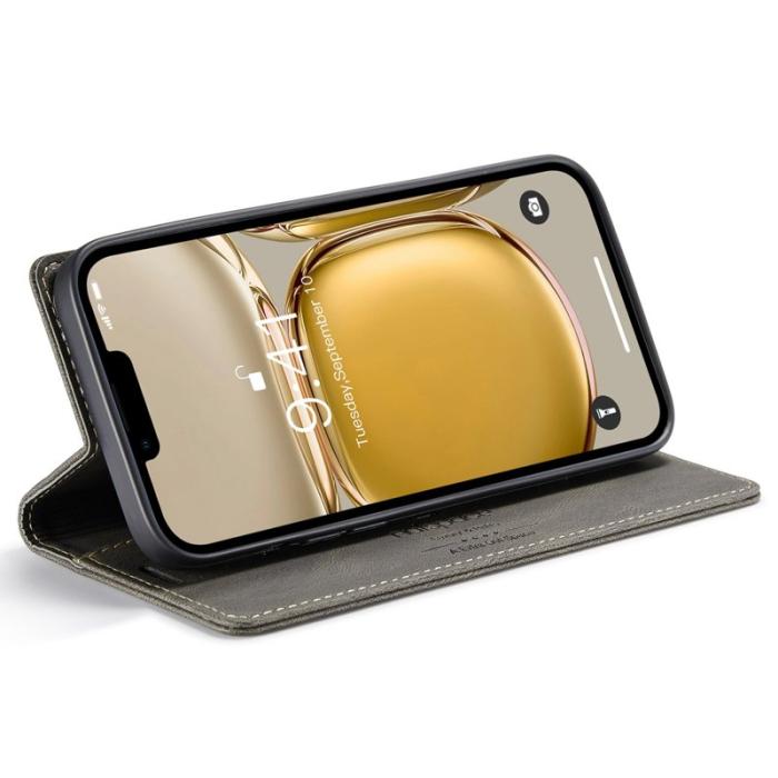 AUTSPACE - AUTSPACE A01 iPhone 14 Fodral Retro Matte PU Läder - Kaffe