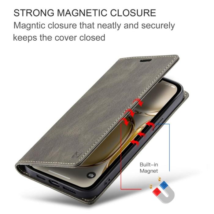 AUTSPACE - AUTSPACE A01 iPhone 14 Plus Fodral PU Läder - Kaffe