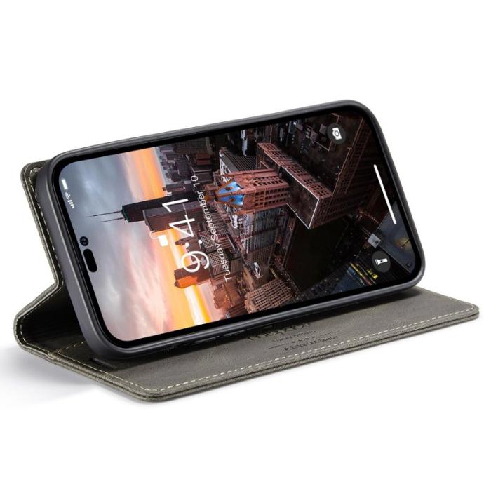 AUTSPACE - AUTSPACE A01 iPhone 14 Pro Max Fodral - Äkta läder - Kaffe