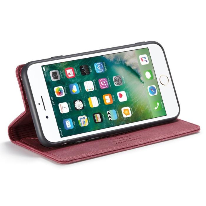 AUTSPACE - AUTSPACE A01 iPhone 6/7/8 Plus Fodral PU Läder - Röd