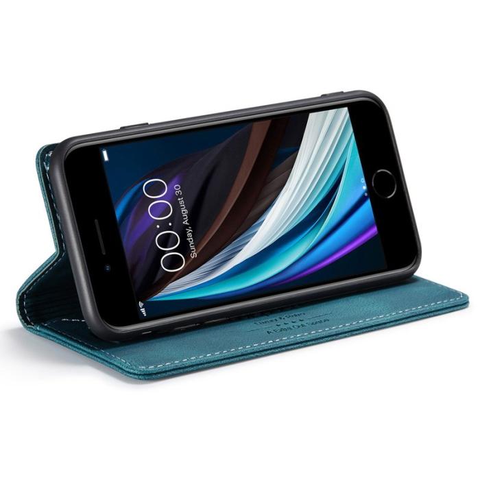 AUTSPACE - AUTSPACE A01 iPhone 6/7/8/SE (2020) Fodral PU Läder - Blå