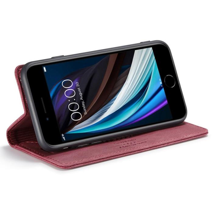 AUTSPACE - AUTSPACE A01 iPhone 6/7/8/SE (2020) Fodral PU Läder - Röd