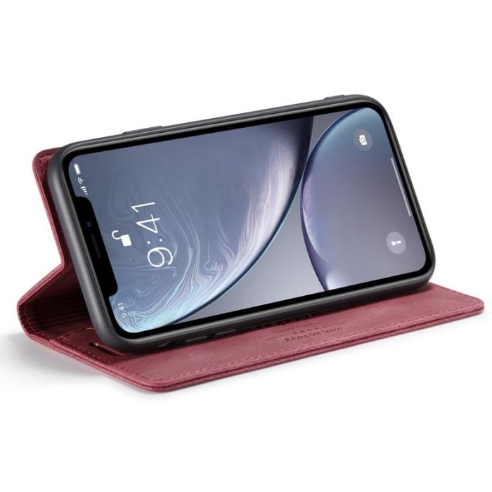 AUTSPACE - AUTSPACE A01 iPhone XR Fodral i PU-läder - Röd