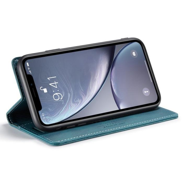 AUTSPACE - AUTSPACE A01 iPhone XR Fodral PU Läder - Blå