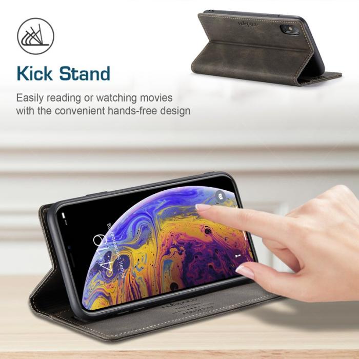 AUTSPACE - AUTSPACE A01 RFID Blocking Fodral i Äkta läder - Svart