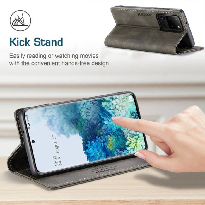 AUTSPACE - AUTSPACE A01 Samsung Galaxy S20 Ultra Fodral PU Läder - Kaffe