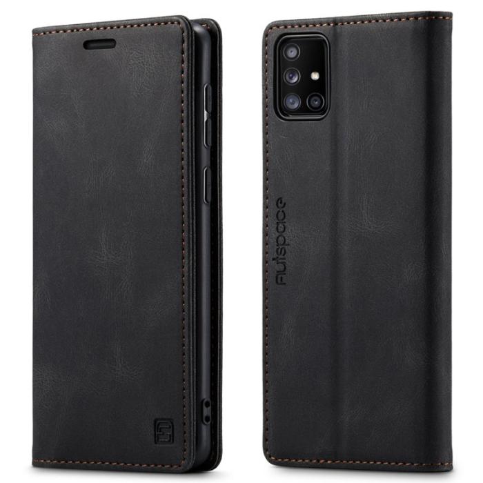 AUTSPACE - AUTSPACE A01 Series Fodral Wallet Äkta läder - Svart