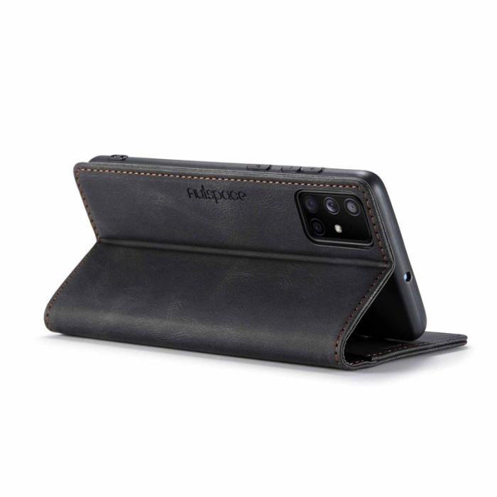 AUTSPACE - AUTSPACE A01 Series Fodral Wallet Äkta läder - Svart