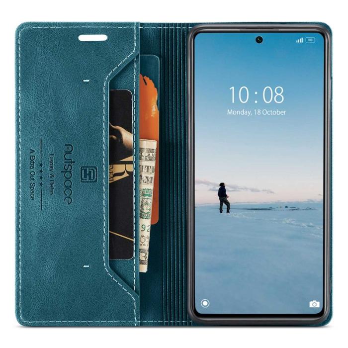 AUTSPACE - AUTSPACE A01 Skal för Xiaomi 12 Lite 5G - PU Läder - Blå