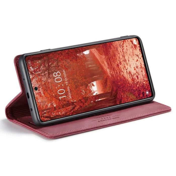 AUTSPACE - AUTSPACE A01 Skal i PU-läder för Xiaomi 12 Lite 5G - Röd