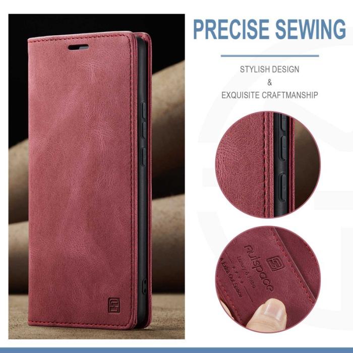 AUTSPACE - AUTSPACE A01 Skal i PU-läder för Xiaomi 12 Lite 5G - Röd