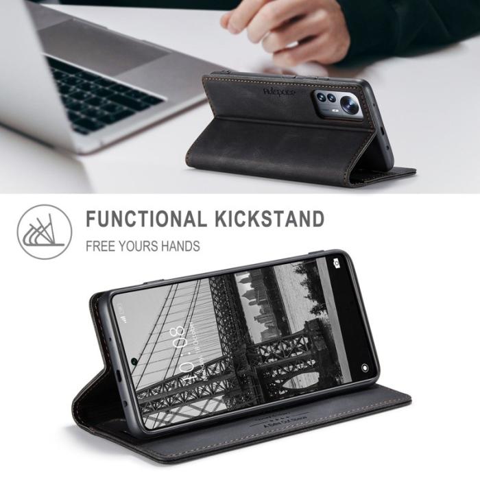 AUTSPACE - AUTSPACE A01 Skal i PU-läder för Xiaomi 12 Lite 5G - Svart