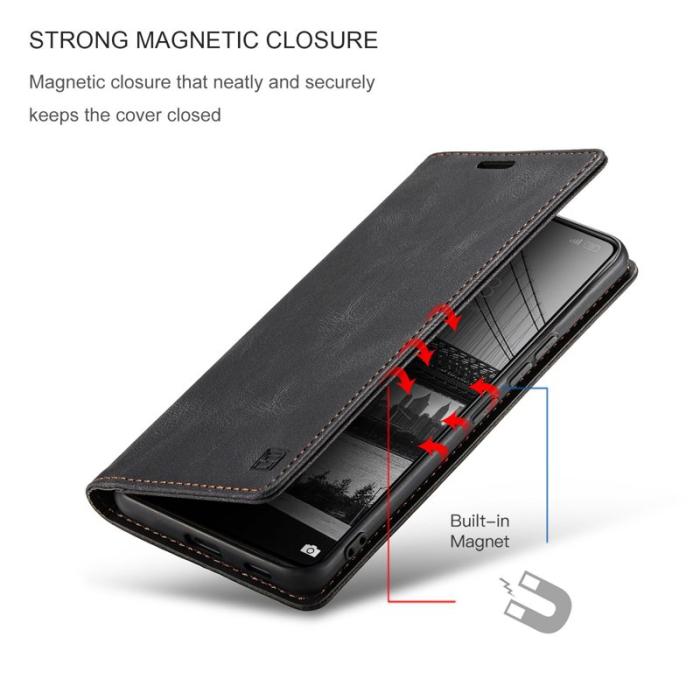 AUTSPACE - AUTSPACE A01 Skal i PU-läder för Xiaomi 12 Lite 5G - Svart