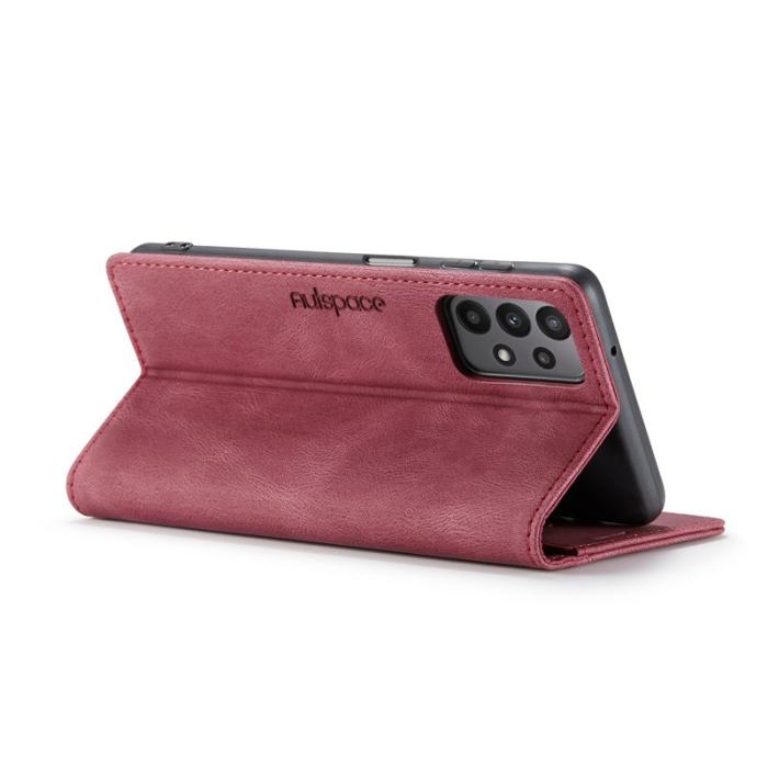 AUTSPACE - AUTSPACE A01 Wallet Fodral för Samsung Galaxy M23 5G - Röd