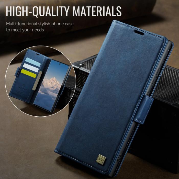 AUTSPACE - AUTSPACE A11 Fodral för Samsung Galaxy Note20 Ultra - Äkta läder - Blå