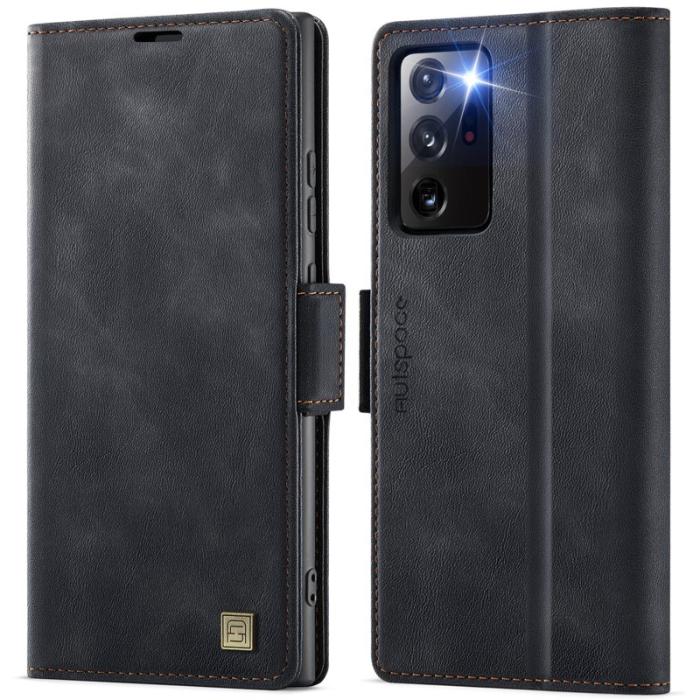AUTSPACE - AUTSPACE A11 Fodral för Samsung Galaxy Note20 Ultra - Äkta läder - Svart