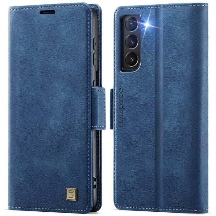 AUTSPACE - AUTSPACE A11 Fodral för Samsung Galaxy S21 Ultra 5G - Äkta läder - Blå