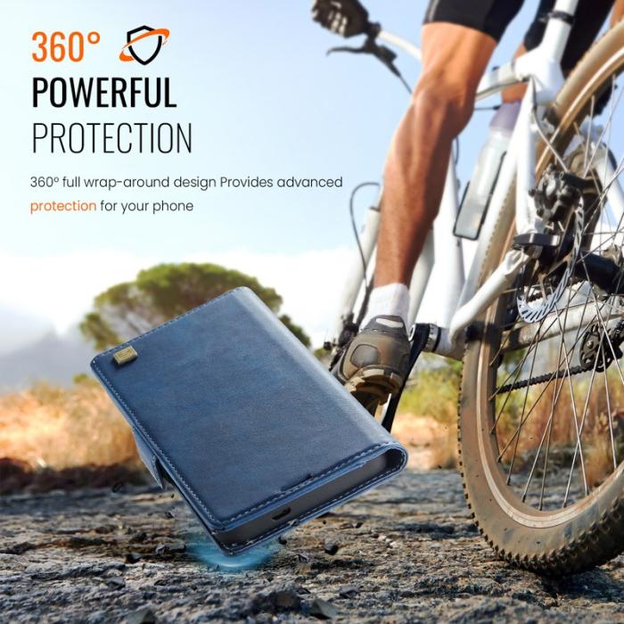 AUTSPACE - AUTSPACE A11 Fodral för Samsung Galaxy S25 Edge - Äkta läder - Blå