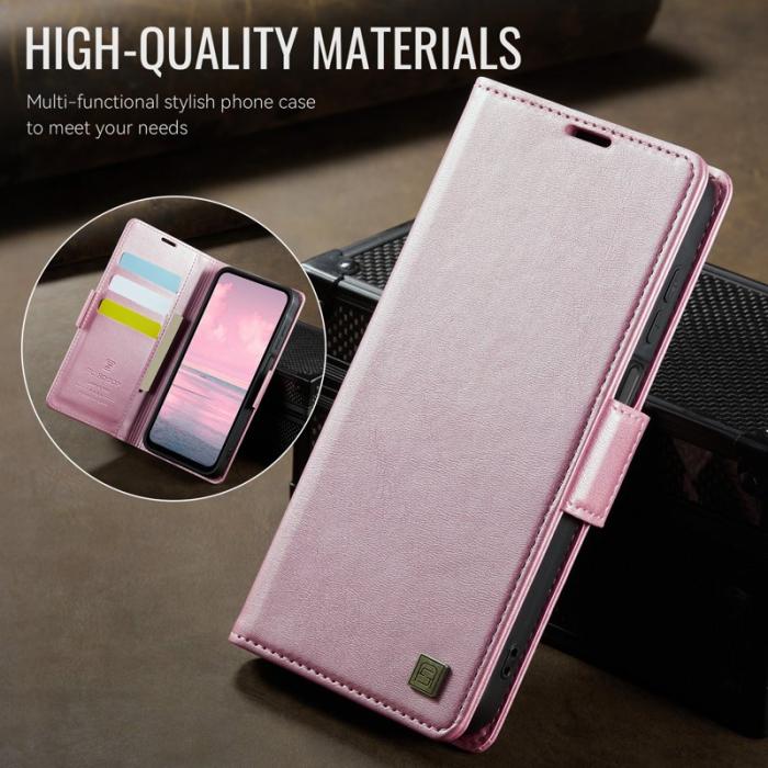 AUTSPACE - AUTSPACE Fodral för Samsung Galaxy A15 4G/5G - Äkta läder - Rosa