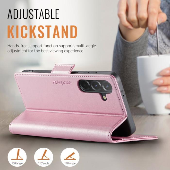 AUTSPACE - AUTSPACE Fodral för Samsung Galaxy A36 5G Äkta läder - Rosa