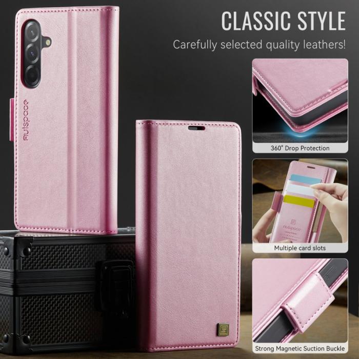 AUTSPACE - AUTSPACE Fodral för Samsung Galaxy A36 5G Äkta läder - Rosa