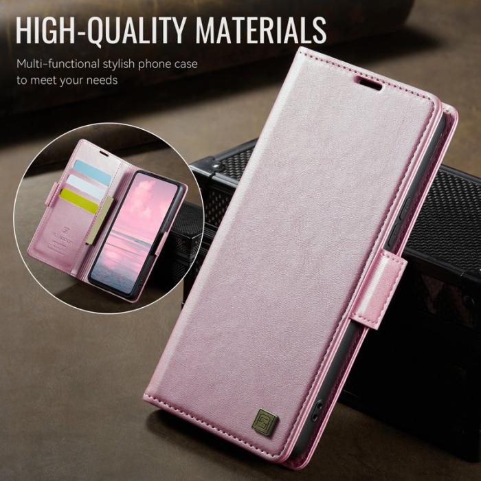 AUTSPACE - AUTSPACE Fodral för Samsung Galaxy A52 5G - Äkta läder - Rosa