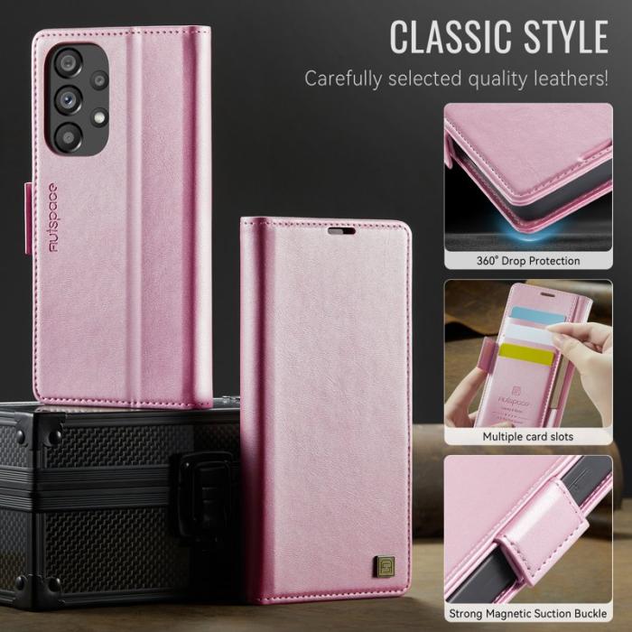 AUTSPACE - AUTSPACE Fodral för Samsung Galaxy A52 5G - Äkta läder - Rosa