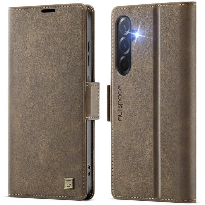 AUTSPACE - AUTSPACE Fodral för Samsung Galaxy A56 5G Äkta läder - Brun