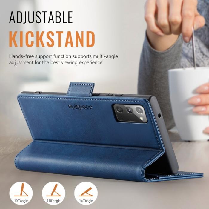 AUTSPACE - AUTSPACE Fodral för Samsung Galaxy Note20 5G - Äkta läder - Blå