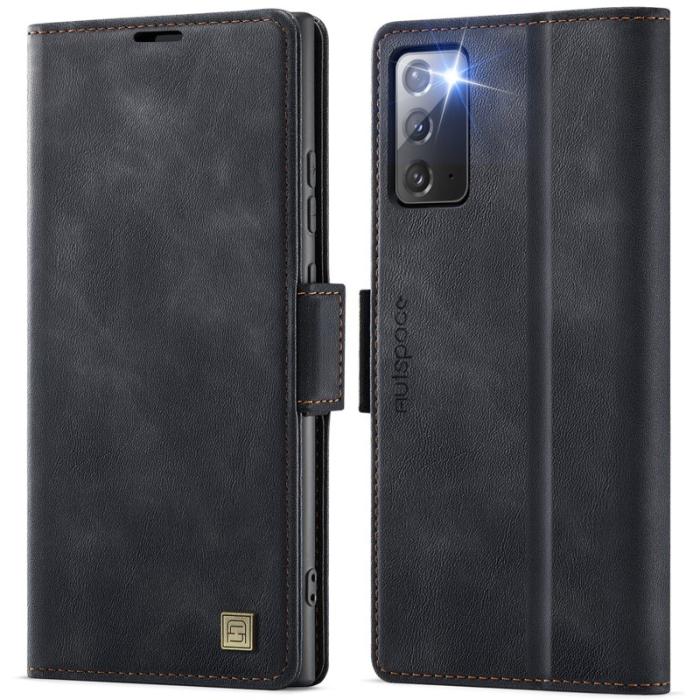 AUTSPACE - AUTSPACE Fodral för Samsung Galaxy Note20 5G Äkta läder - Svart