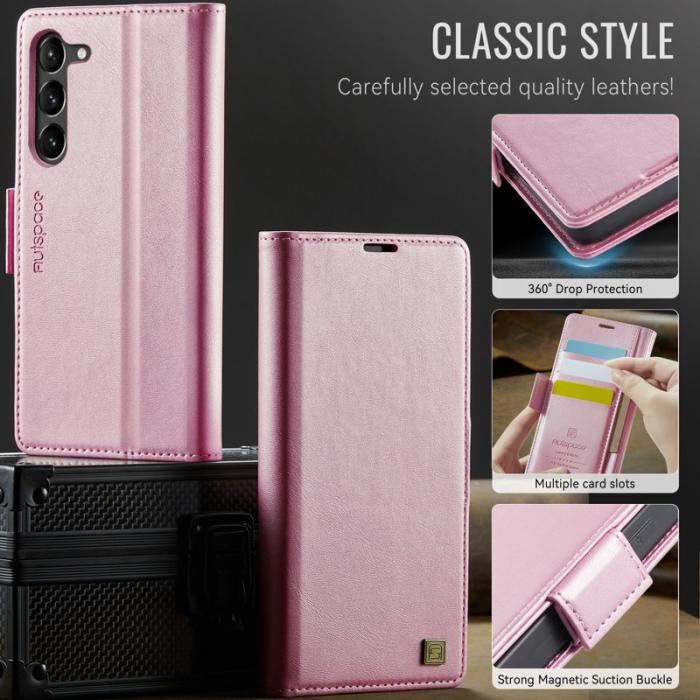 AUTSPACE - AUTSPACE Fodral för Samsung Galaxy S23 Äkta läder - Rosa